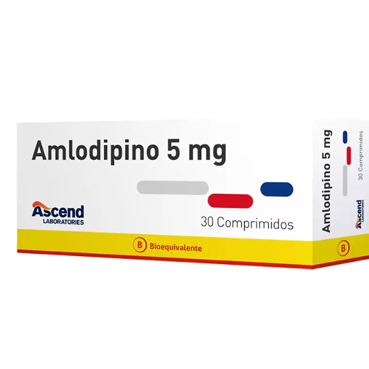 Amlodipino (B) 5 mg 30 Comprimidos. 1