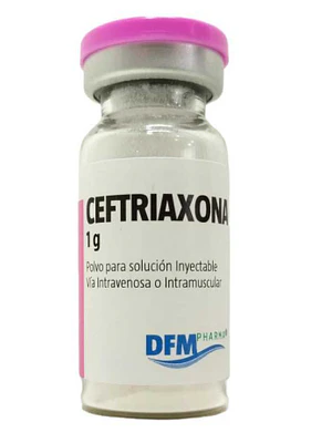Ceftriaxona 1 g Polvo para solución inyectable Caja de 50 Ampollas. Difem