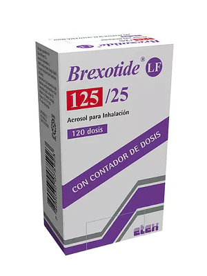 Brexotide LF Fluticasona, Salmeterol 125/25  mcg Inhalador 120 Dosis.