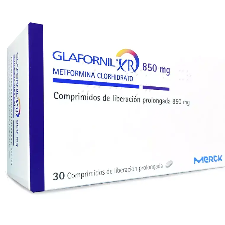 Glafornil XR Metformina 850 mg 30 Comprimidos. 1