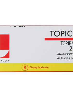 Topictal (B) Topiramato 25 mg 28 Comprimidos recubiertos.