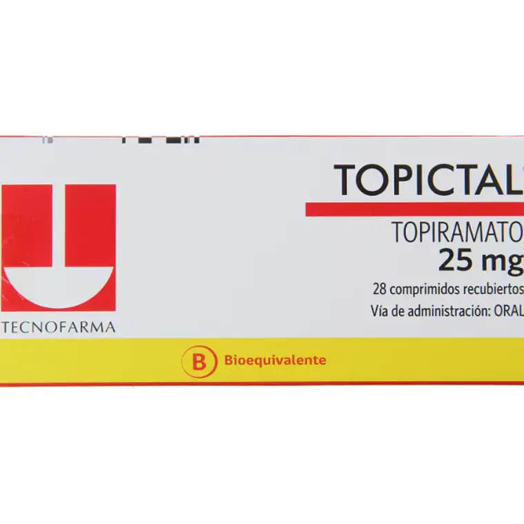 Topictal (B) Topiramato 25 mg 28 Comprimidos recubiertos. 1