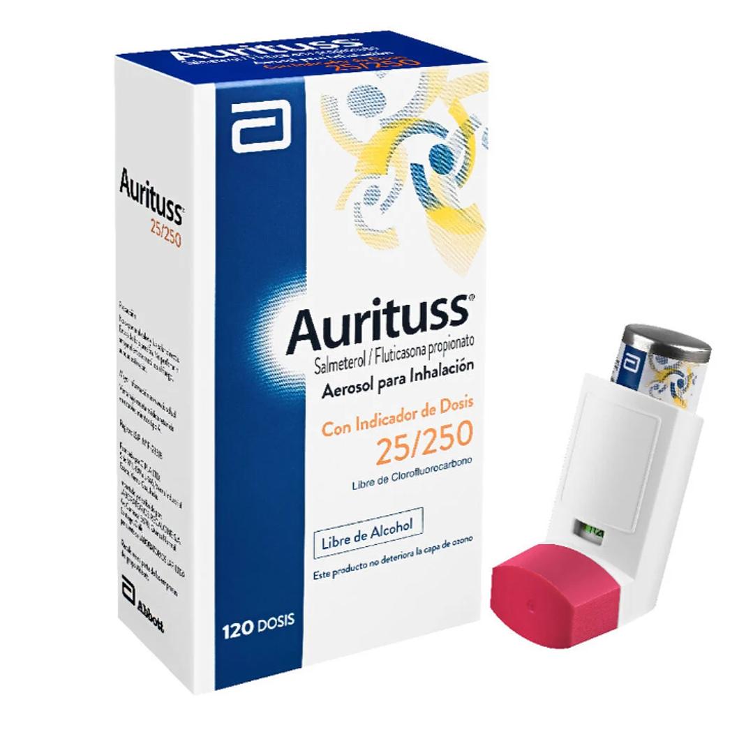 Aurituss Salmeterol / Fluticasona 25/250 Inhalador 120 Dosis. 1