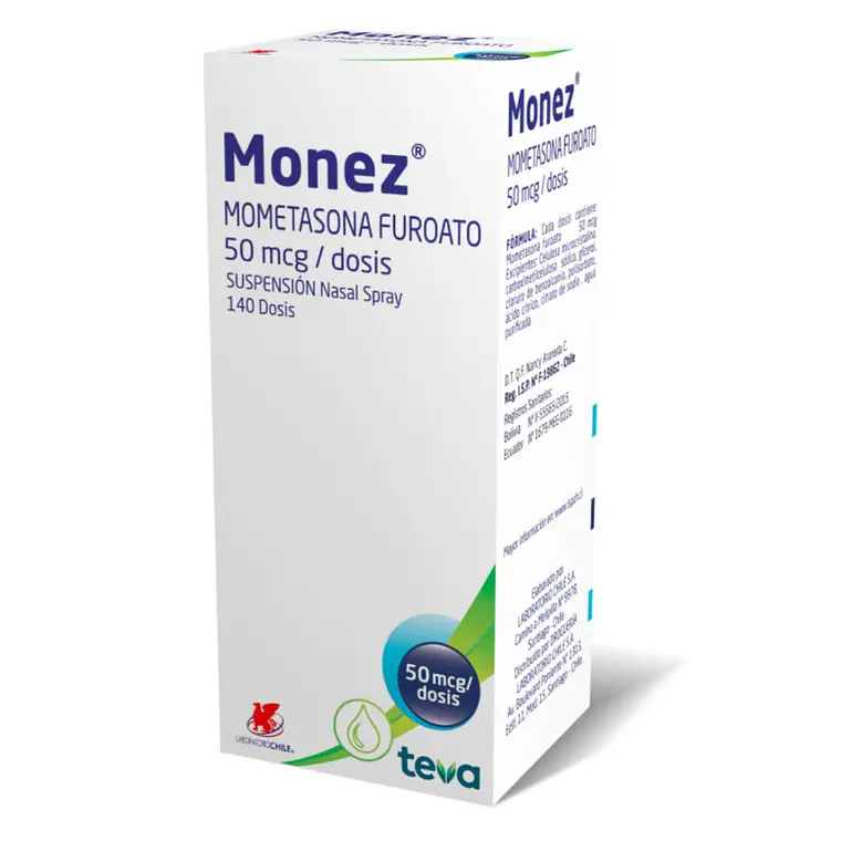 Monez Mometasona 50 mcg Suspensión nasal Spray 140 Dosis. 1
