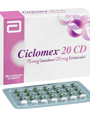 Ciclomex-20 CD Etinilestradiol, Gestodeno 28 Comprimidos.
