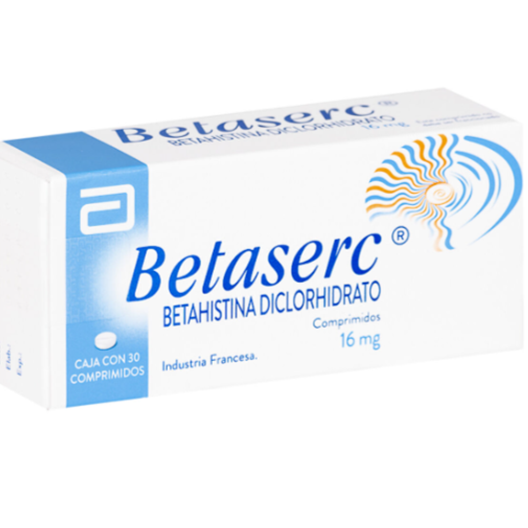 Betaserc Betahistina 16 mg 30 Comprimidos. 1