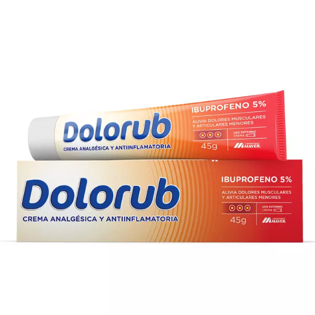 Dolorub 5 % Crema analgésica antinflamatoria 45 gramos. 1