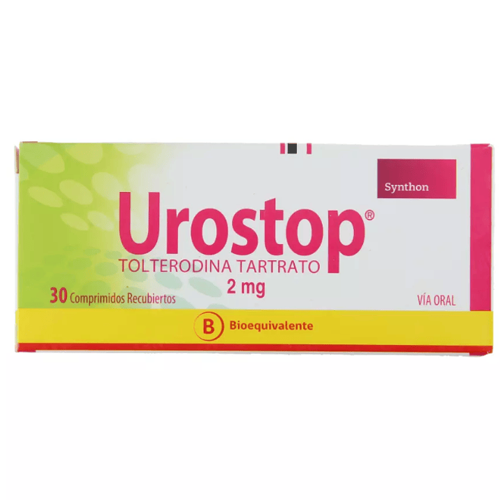 Urostop Tolterodina 2 mg 30 Comprimidos. 1