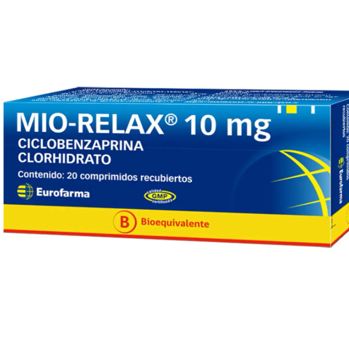 Mio-Relax (B) Ciclobenzapina 10 mg 20 Comprimidos. 1
