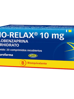 Mio-Relax (B) Ciclobenzapina 10 mg 20 Comprimidos.