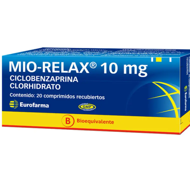 Mio-Relax (B) Ciclobenzapina 10 mg 20 Comprimidos. 1