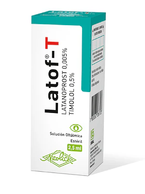 Latof-T Latanoprost, Timolol Solución oftálmica 2,5 ml.