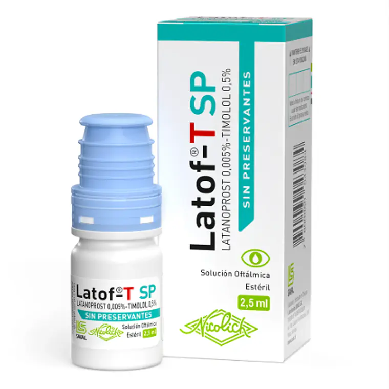 Latof T SP Timolol, Latanoprost Solución oftálmica 2,5 ml. 1