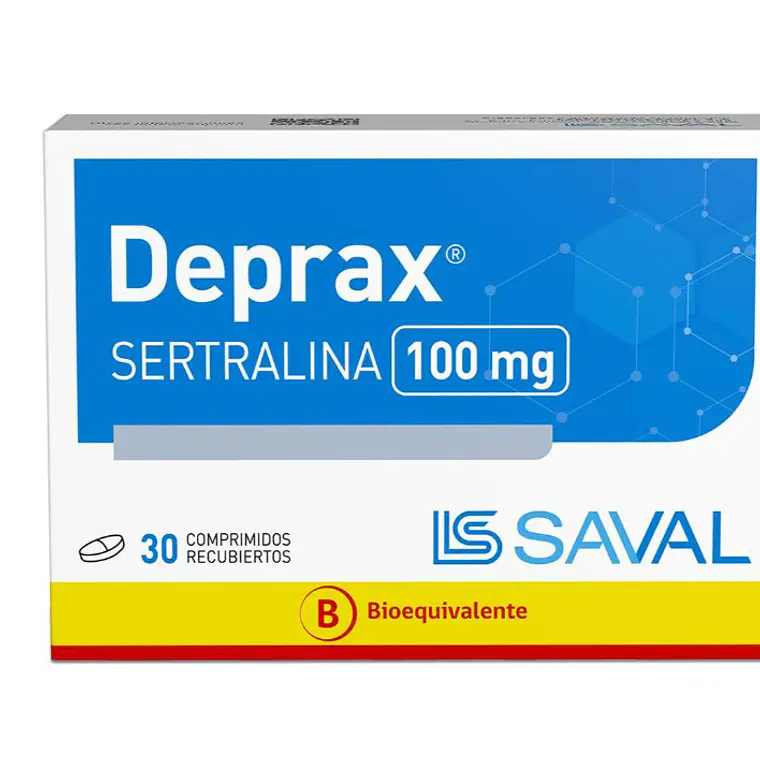 Deprax (B) Sertralina 100 mg 30 Comprimidos recubiertos. 1
