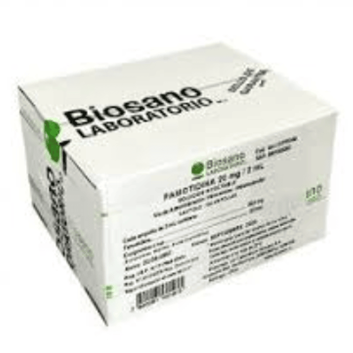 Famotidina 20 mg 100 Ampollas 2 ml. Biosano. 1