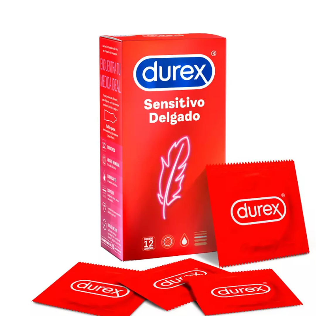 Durex  Sensitivo delgado preservativos 12 unidades.  1