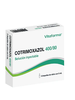 Cotrimoxazol  400/80 Solución inyectable 5 unidades. Vitafarma.