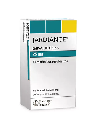 Jardiance Empagliflozina 25 mg 30 Comprimidos recubiertos.