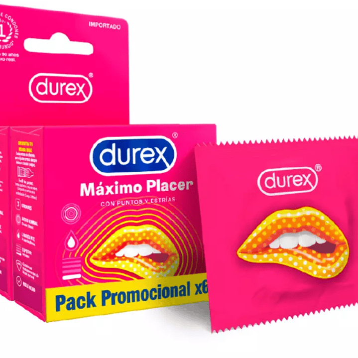 Durex Máximo placer preservativos 3 unidades.  1