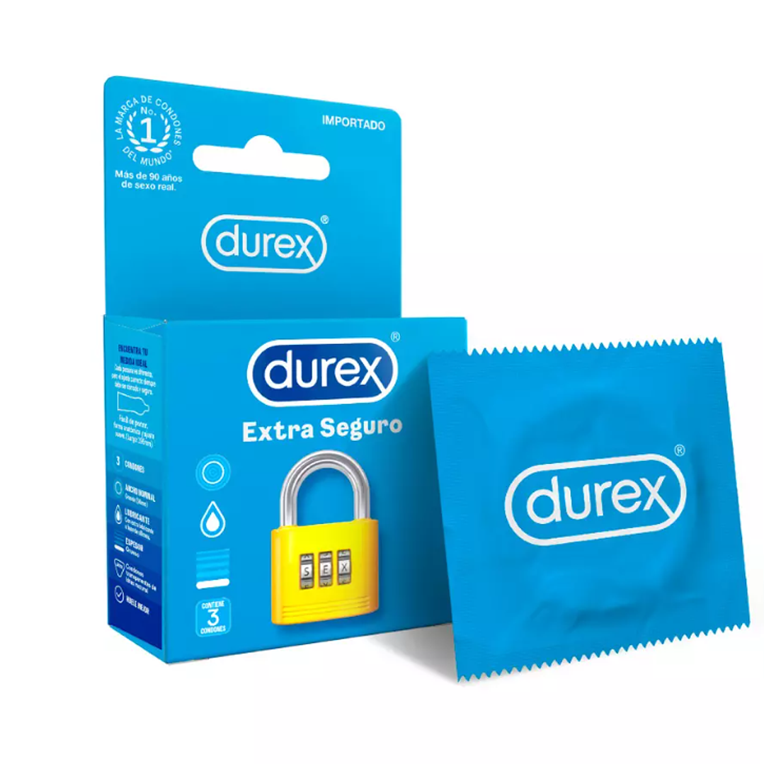 Durex Extra Seguro preservativos 3 unidades. 1