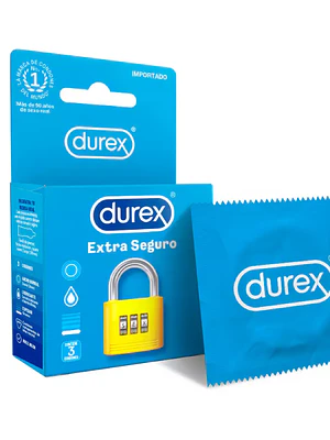 Durex Extra Seguro preservativos 3 unidades.