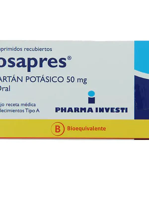 Losapres (B) Losartán 50 mg 30 Comprimidos recubiertos.