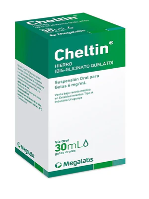 Cheltin Glicinato ferroso 6 mg/ml Gotas 30 ml.