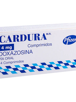 Cardura Doxazosina  4 mg 14 Comprimidos.