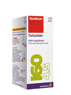 Symbicort Turbuhaler 160/4,5 mcg Inhalador 120 Dosis.