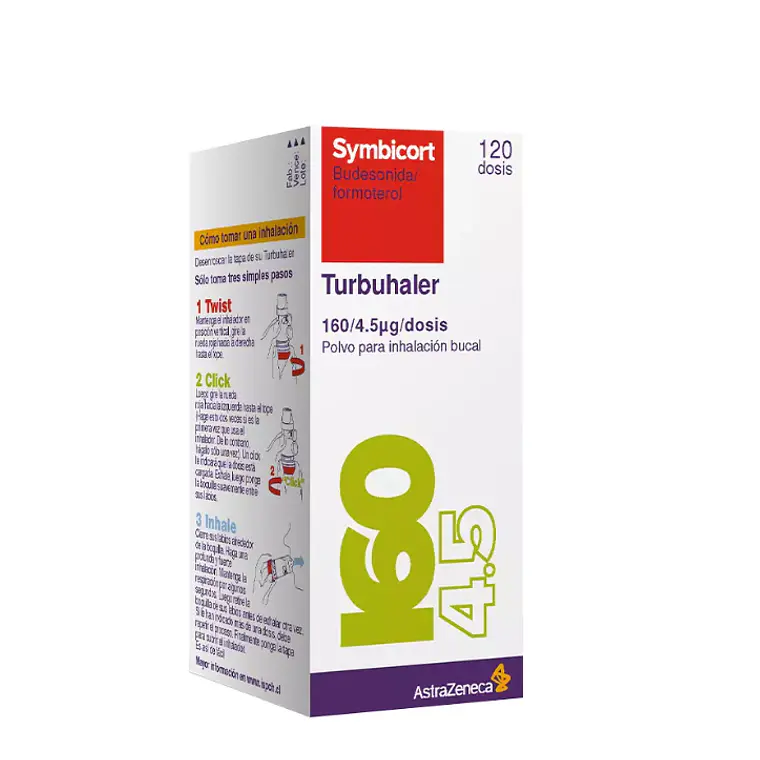 Symbicort Turbuhaler 160/4,5 mcg Inhalador 120 Dosis. 1