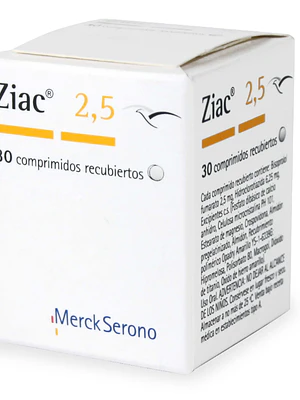 Ziac Bisopropol, Hidroclorotiazida 2,5 mg 30 Comprimidos.