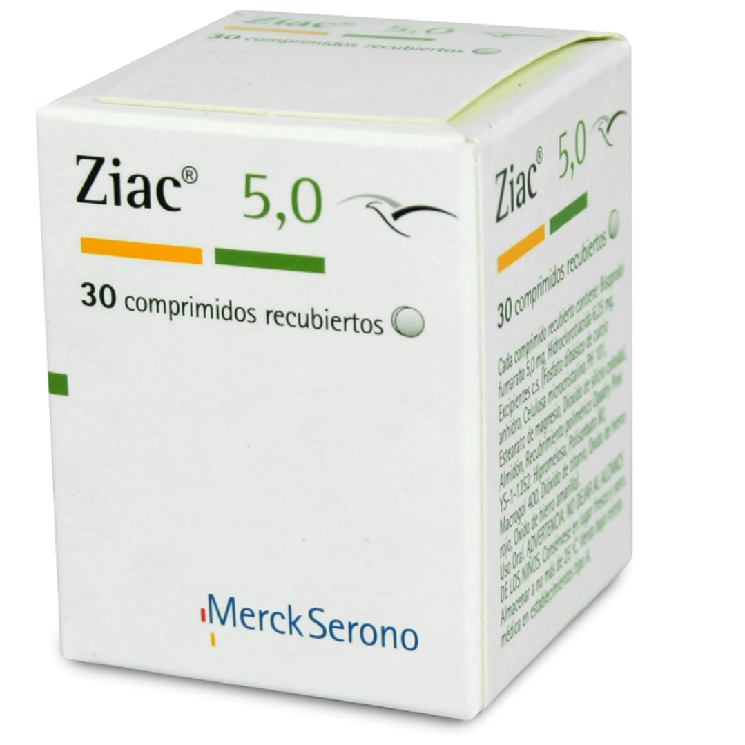 Ziac 5,0 mg 30 Comprimidos recubiertos. 1