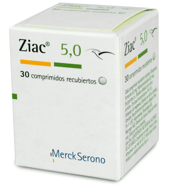 Ziac 5,0 mg 30 Comprimidos recubiertos. 1