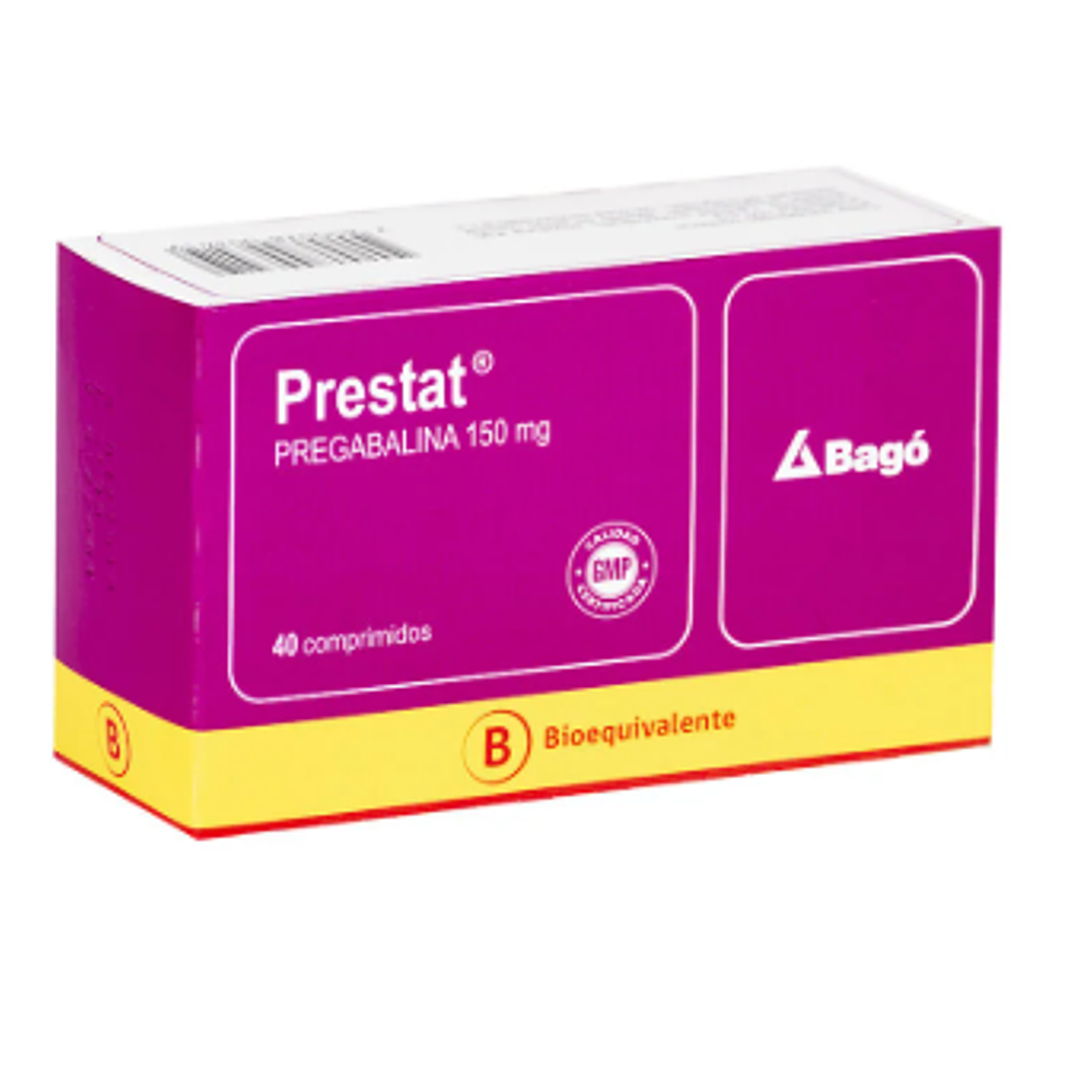 Prestat (B) Pregabalina 150 mg 40 Comprimidos. 1