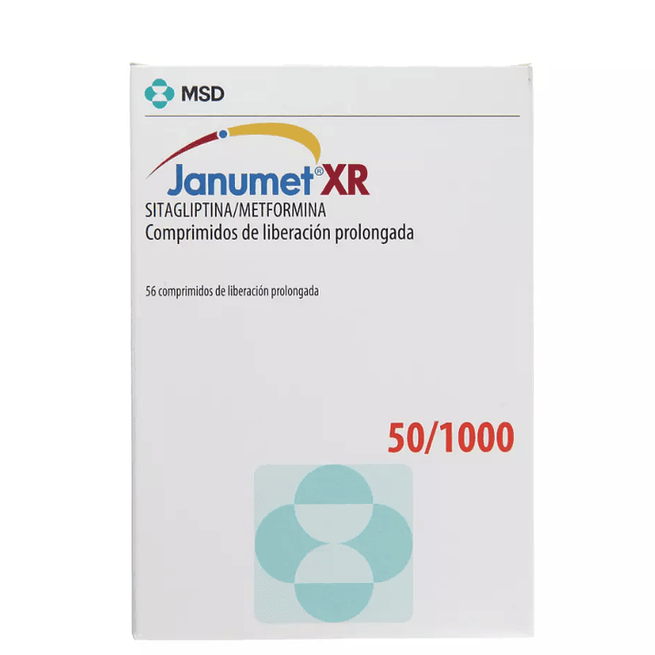 Janumet XR 50 mg / 1000 mg 56 Comprimidos de liberación prolongada. 1