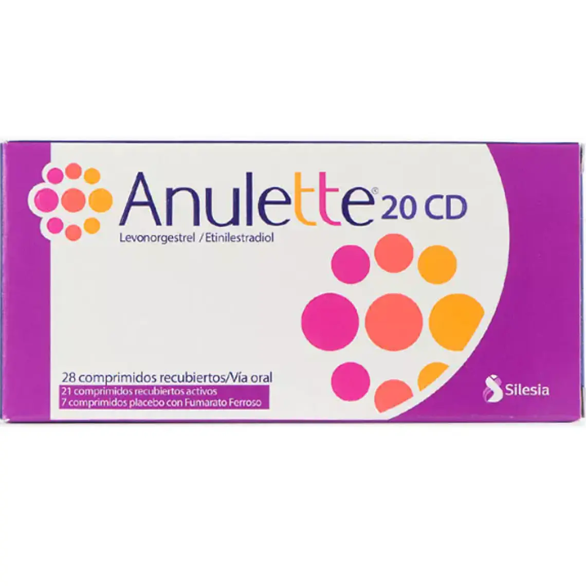 Anulette 20 CD Levonorgestrel, Etinilestradiol 28 Comprimidos. 1