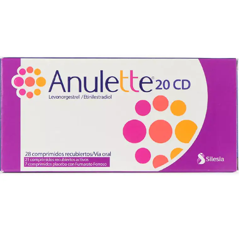 Anulette 20 CD Levonorgestrel, Etinilestradiol 28 Comprimidos. 1
