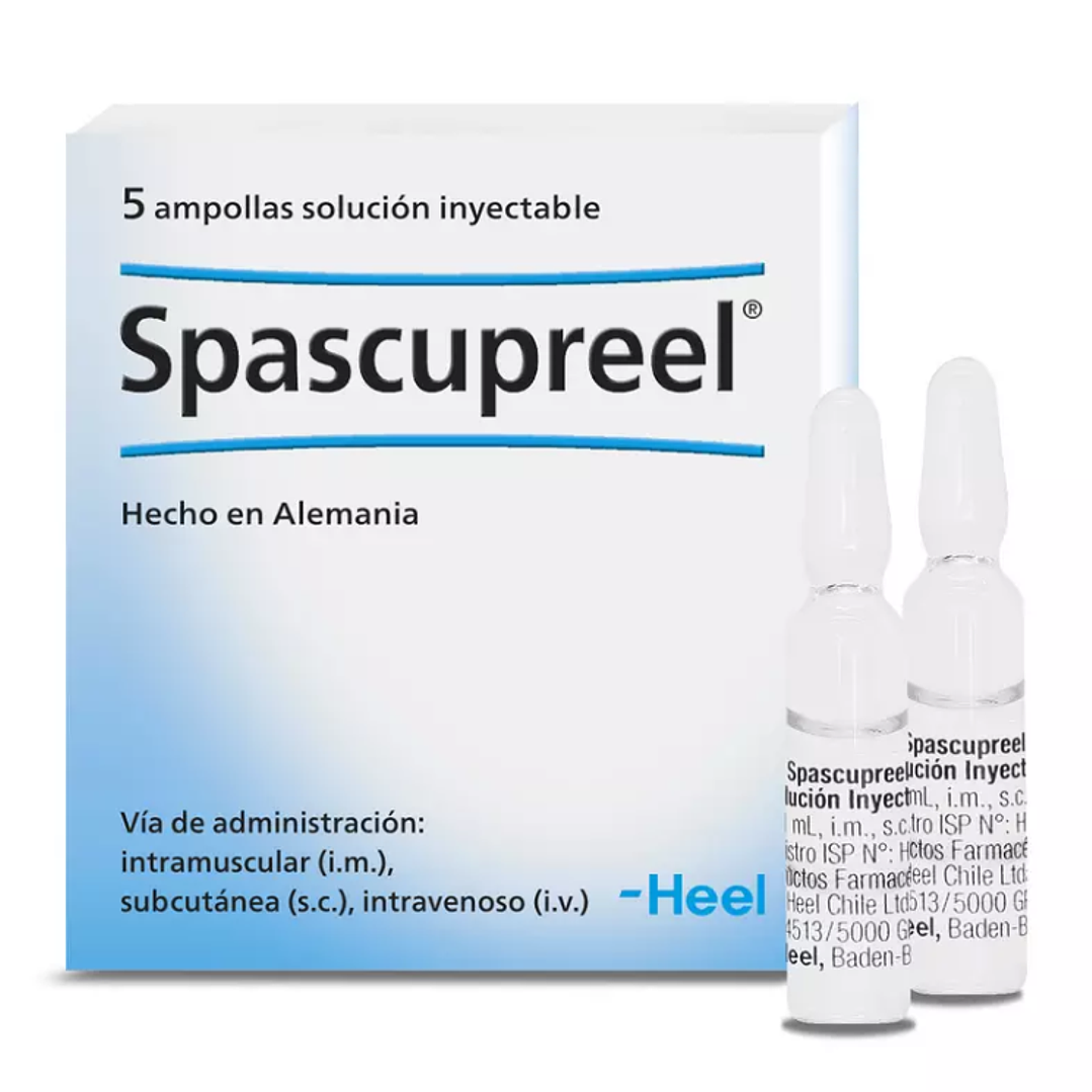 Spascupreel Solución inyectable 5 Ampollas. Heel 1