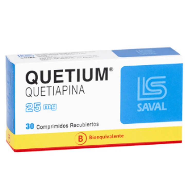 Quetium (B) Quetiapina 25 mg 30 Comprimidos. 1