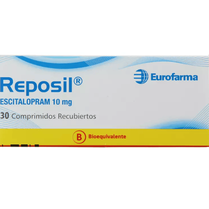 Reposil (B) Escitalopram 10 mg 30 Comprimidos. 1