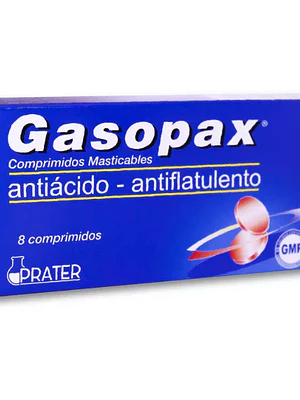 Gasopax Antiácido-antiflatulento 8 Comprimidos.