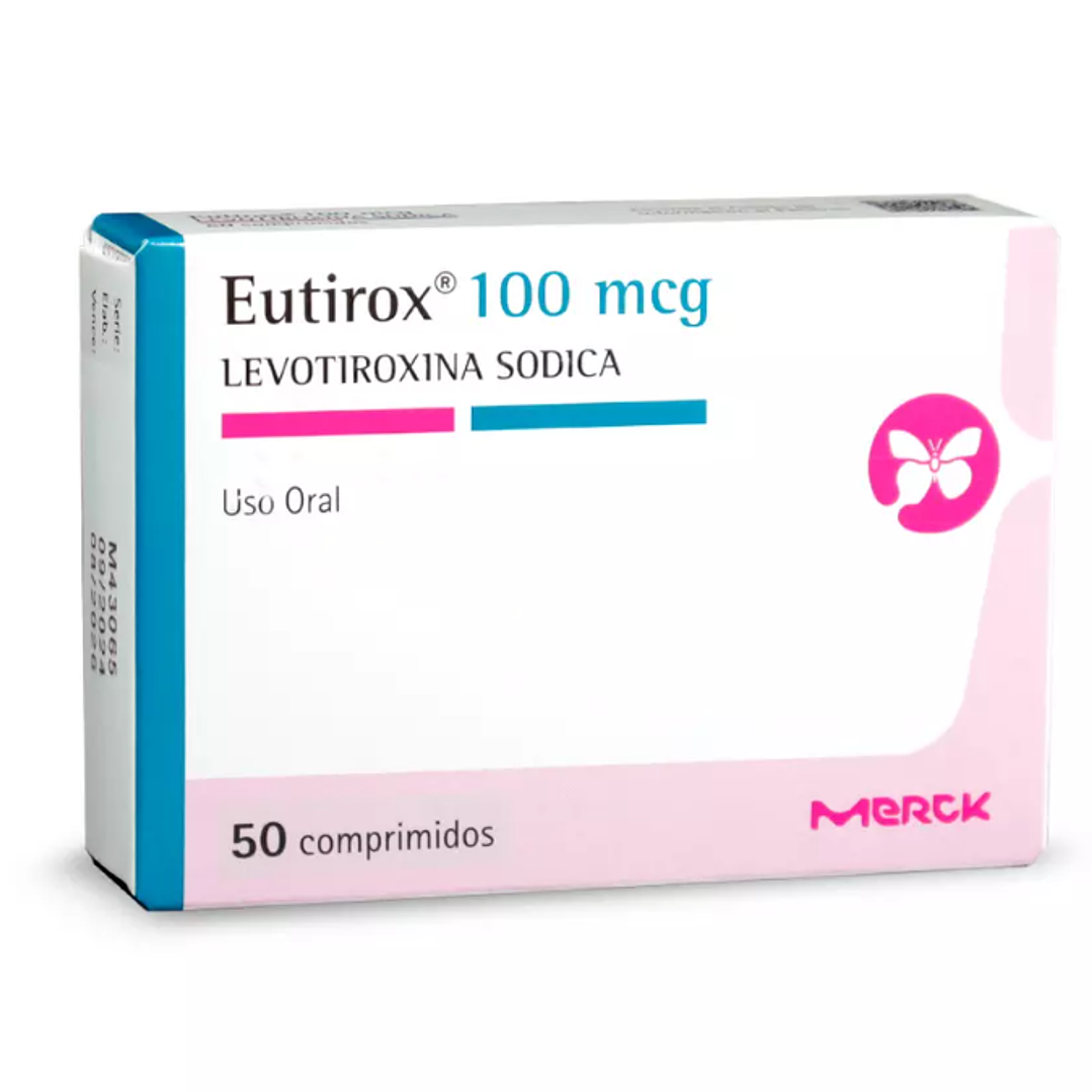Eutirox Levotiroxina 100 mcg 50 Comprimidos. 1