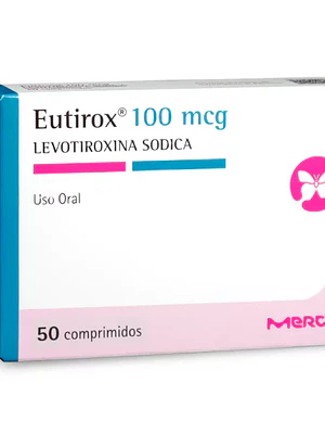 Eutirox Levotiroxina 100 mcg 50 Comprimidos.