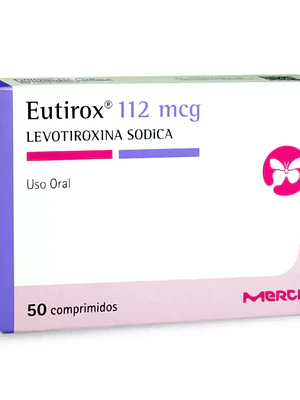 Eutirox Levotiroxina 112 mcg 50 Comprimidos.
