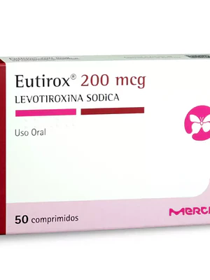 Eutirox Levotiroxina 200 mcg 50 Comprimidos.