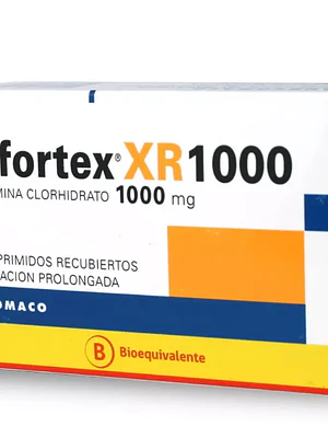 Glifortex XR (B) Metformina 1000 mg 30 Comprimidos.