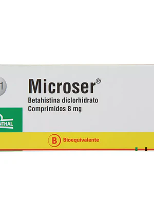Microser (B) Betahistida 8 mg 30 Comprimidos.