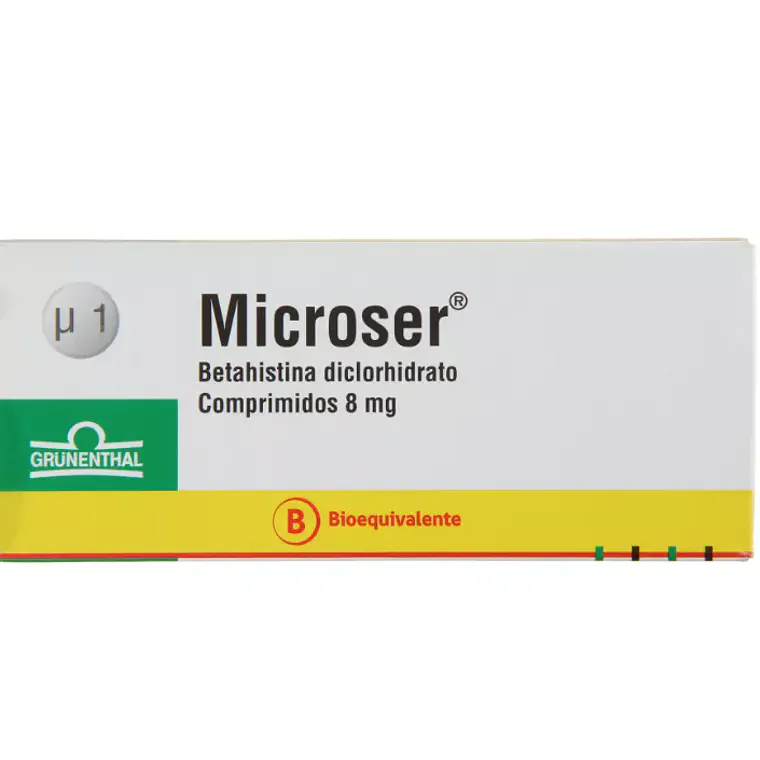 Microser (B) Betahistida 8 mg 30 Comprimidos. 1