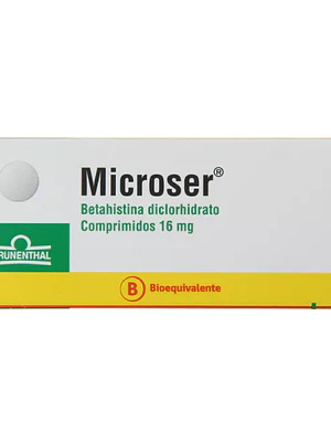Microser (B) Betahistina 16 mg 30 Comprimidos.