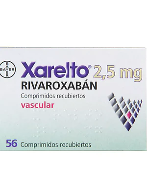Xarelto Rivaroxabán 2,5 mg 56 Comprimidos recubiertos.